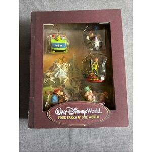 Walt Disney Four Parks One World Collection- Storybook Ornament Set Rare